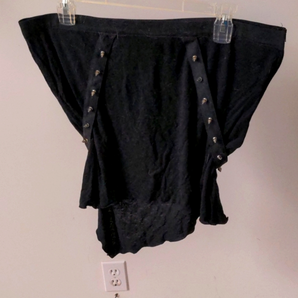 Lip Service Studded Strap Asymmetrical Skirt